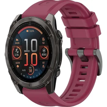 Příslušenství k chytrým hodinkám VSECHNONAMOBIL 87900 SILICONE Vyměnitelný řemínek pro Garmin Fenix 8 47mm bordó