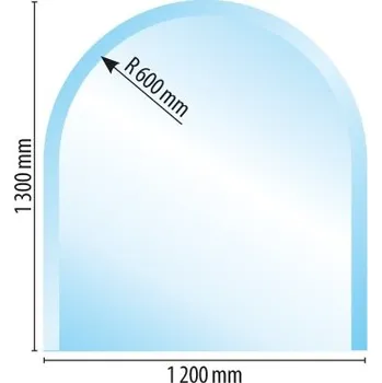 Krbová kamna Sklo pod kamna typ A6, 1300 x 1200 x 8 mm + doprava zdarma!