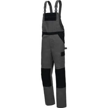 Dámské kalhoty NITRAS MOTION TEX LIGHT, kalhoty s náprsenkou, dlouhé, šedá / černá, OEKO-TEX Velikost: 90