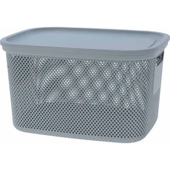 Úložný box Úložný koš s víkem 18 l šedá KO-027000210seda