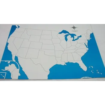 Kontrolní mapa - USA Nová - bez popisků