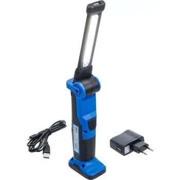 Aku montážní lampa COB LED BGS1085321, skládací, 5 W (BGS 1085321 Akumulátorová polohovací lampa COB-LED 5 W)