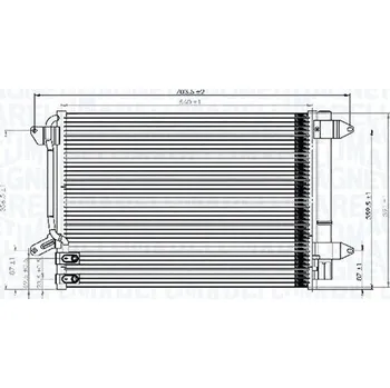 Výparník klimatizace Kondenzátor, klimatizace MAGNETI MARELLI 350203845000
