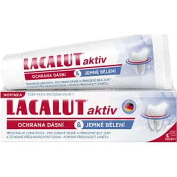 zubní pasta Lacalut aktiv zubní pasta ochrana dásní & jemné bělení 75 ml