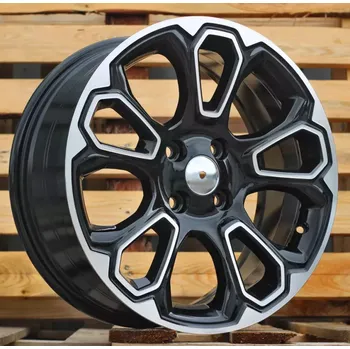 Alu kolo Alu kola Racing Line B1136, 17x7 4x108 ET37.5, černá + leštění