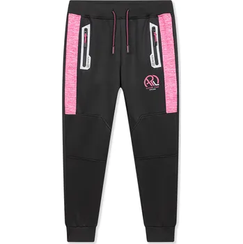 Chlapecké kalhoty Dívčí softshellové tepláky, zateplené - KUGO GK8655, černá / růžová aplikace Barva: Černá, Velikost: 170