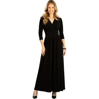 Dámské šaty Litex Dámské dlouhé šaty s 3/4 rukávem 7E113 černá M