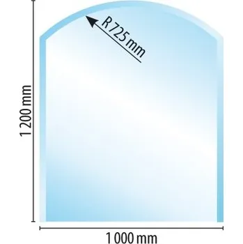 Krbová kamna Sklo pod kamna typ B1, 1200 x 1000 x 6 mm + doprava zdarma!