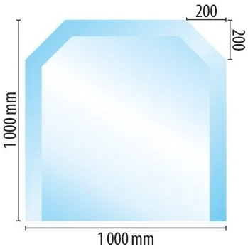 Krbová kamna Sklo pod kamna typ C3, 1000 x 1000 x 10 mm + doprava zdarma!