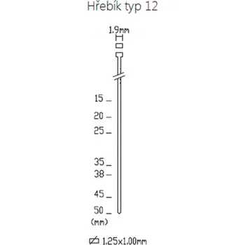 Hřebík Hřebík Typ 12/20 - 5 000ks