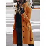 Dámský jednobarevný kabát Barva: Oranžová, Velikost: 2XL