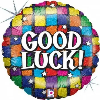 Balónek Fóliový balónek Good Luck, barevný, velikost 46 cm (zn. GRABO)
