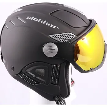 lyžařská/snowboardová helma SLOKKER RAIDER PRO VISOR, photochromic, black, nastavitelná ( NOVÁ )