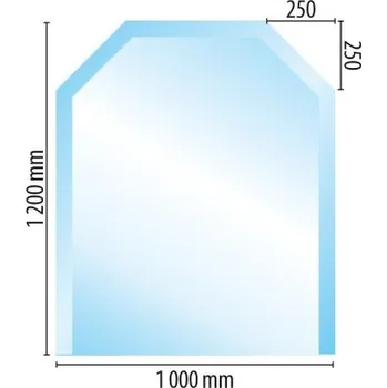 Krbová kamna Sklo pod kamna typ C5, 1200 x 1000 x 8 mm + doprava zdarma!
