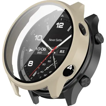 VSECHNONAMOBIL 88490 PC FULL COVER Plastový kryt se sklem pro OnePlus Watch 2R béžový