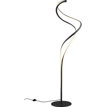 Stojací lampa Trio Leuchten 444310132 NALA - Stojací černá lampa stmívatelná nožním vypínačem, LED 46W, 2300+3000+4000K, 5500lm, 160cm (Moderní stojací lampa s možností změny barvy světla nožním vypínačem)