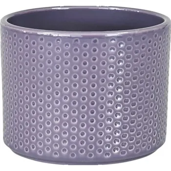 Květináč Obal na květináč keramický Dickob Pillar Spot Ø 16,8 x 14,8 cm lesklý fialový