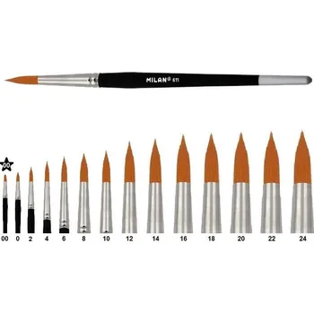Umělecký štětec Štětec Milan série 611 - kulatý/lak, umělecký č. 00