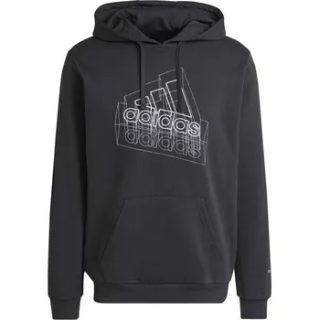 Pánská mikina Pánská mikina adidas TECH GRAPHIC HOODIE M Černá, Bílá