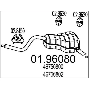 Auto-moto Zadní tlumič výfuku MTS 01.96080
