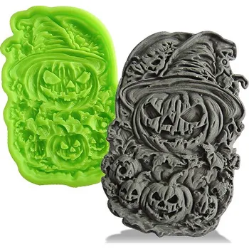 Jedlá dekorace na dort Silikonová formička strašidelná dýně