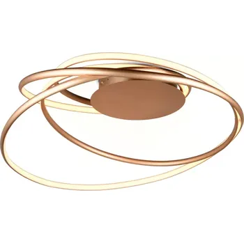 Trio Leuchten 644310179 NALA - Stropní lustr stmívatelný klasickým vypínačem ve zlaté barvě, LED 57W, 2300+3000+4000K, 6800lm, Ø 72cm (Moderní stropní lustr s možností změny barvy světla přepínačem)