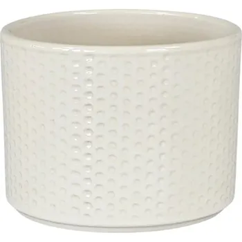 Obal na květináč Obal na květináč keramický Dickob Pillar Spot Ø 21,3 x 18,5 cm lesklý bílý