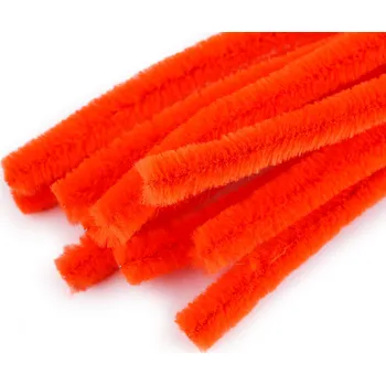 Chlupaté modelovací drátky Ø10 mm délka 30 cm oranžové