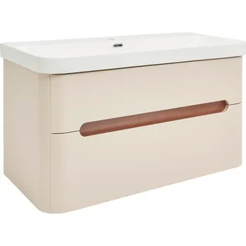 Koupelnový nábytek SAT Koupelnová skříňka s umyvadlem SAT Fusion 97,5x53x45 cm pískově béžová mat SATFUSION2100BEMW SATFUSION2100BEMW