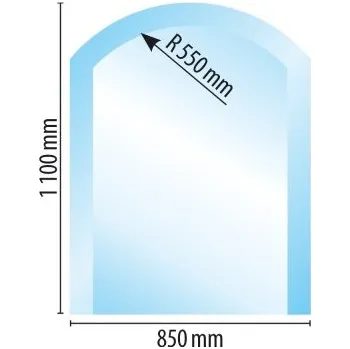 Krbová kamna Sklo pod kamna typ B4, 1100 x 850 x 10 mm + doprava zdarma!