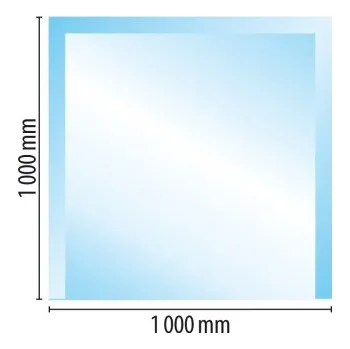 Krbová kamna Sklo pod kamna typ E2, 1000 x 1000 x 8 mm + doprava zdarma!