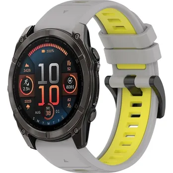 Příslušenství k chytrým hodinkám VSECHNONAMOBIL 87884 SPORTY Vyměnitelný silikonový řemínek Garmin Fenix 8 47mm šedý
