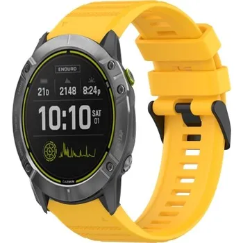 Příslušenství k chytrým hodinkám VSECHNONAMOBIL 55224 SILICONE Řemínek pro Garmin Enduro 2 / Tactix 7 žlutý