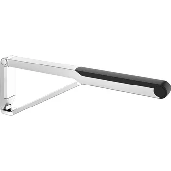 Madlo do koupelny Sklopné madlo Keuco Axess, 700 mm, stříbrně eloxovaný hliník/černá