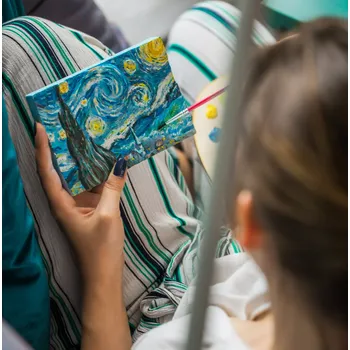 omalovánky Candellana 3D Sádrový DIY obraz s příslušenstvím - Vincent Van Gogh Hvězdná noc