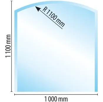 Krbová kamna Sklo pod kamna typ B2, 1100 x 1000 x 6 mm + doprava zdarma!