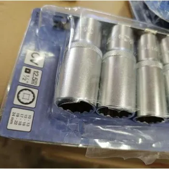 VÝPRODEJ Nástrčné hlavice 1/2" 10 ÷ 24 mm, 12hranné BGS105253, prodloužené (Sada 9 dílů)