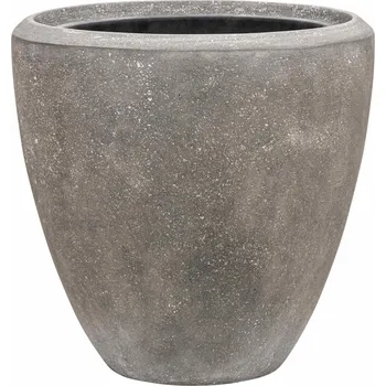 Květináč Baq Polystone Plain Couple Grey s vložkou Ø 50 cm / V 50 cm