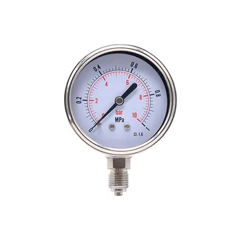 Manometr glycerinový INOX spodní vývod 50mm G1/4" -1-0bar (Ilustrativní foto)