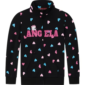 Chlapecká mikina Dívčí mikina - Wolf M2455, černá Barva: Černá, Velikost: 116