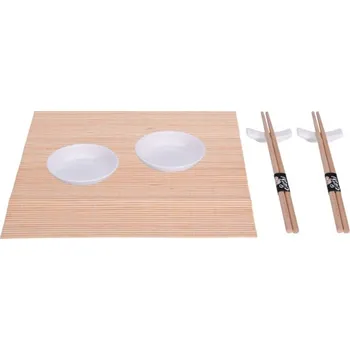 Talíř Sushi set porcelán / bambus sada 7 ks bílá KO-278000190bila
