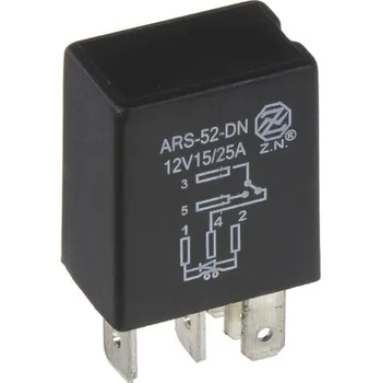 Relé MINIATURNÍ PŘEPÍNACÍ relé 12V, s diodou