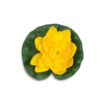 Zahradní dekorace Dekorace zahradní leknín plovoucí žlutý (leknínový květ pro jezírko do zahrady jezírka)