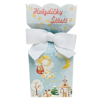 Mýdlo Soap Vánoční mýdlo balené s mašlí Hvězdičky štěstí - 90 g