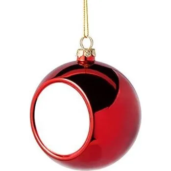 Vánoční dekorace Vánoční koule Ø 6 cm - červená sublimace termotransfer