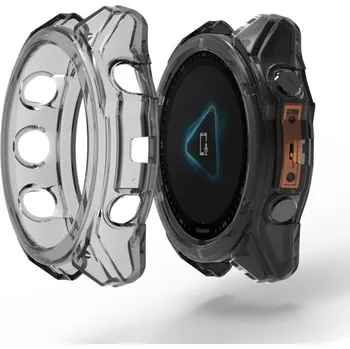 Příslušenství k chytrým hodinkám VSECHNONAMOBIL 87866 TPU HALF COVER Kryt pro Garmin Fenix 8 47mm šedý