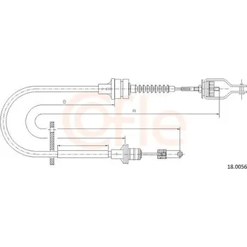 Spojkové lanko Tažné lanko, ovládání spojky COFLE 18.0056