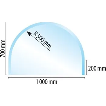 Krbová kamna Sklo pod kamna typ A5, 1000 x 700 x 6 mm + doprava zdarma!