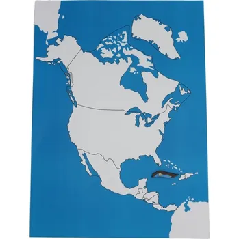 Kontrolní mapa - Severní Amerika Nová - bez popisků