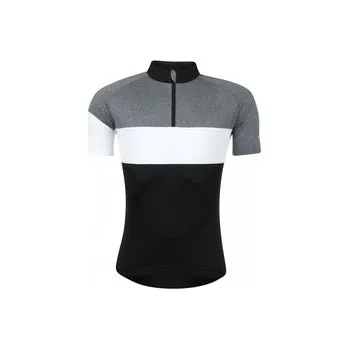 cyklistický dres dres FORCE VIEW krátký rukáv,černo-šedo-bílý, velikost XXL